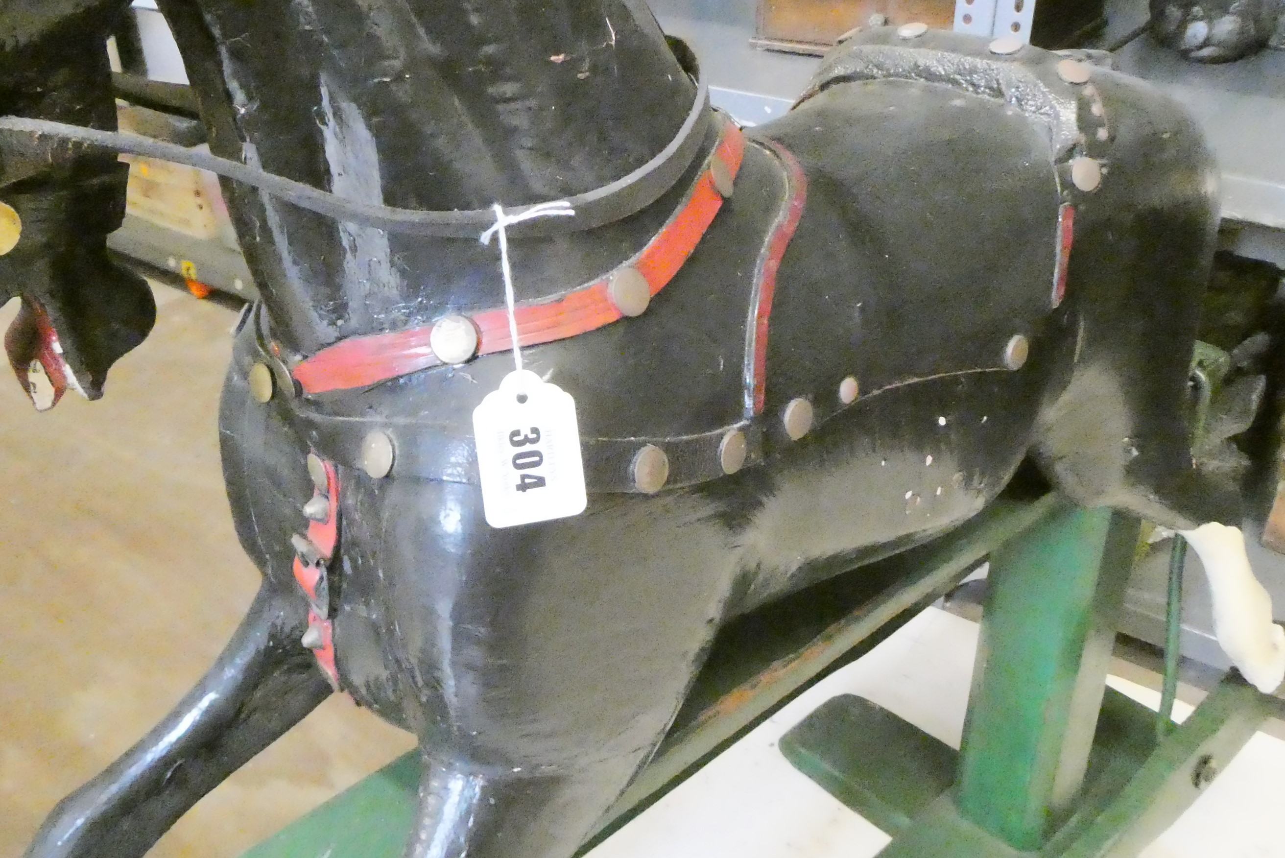 An antique rocking horse "Black Beauty" Image