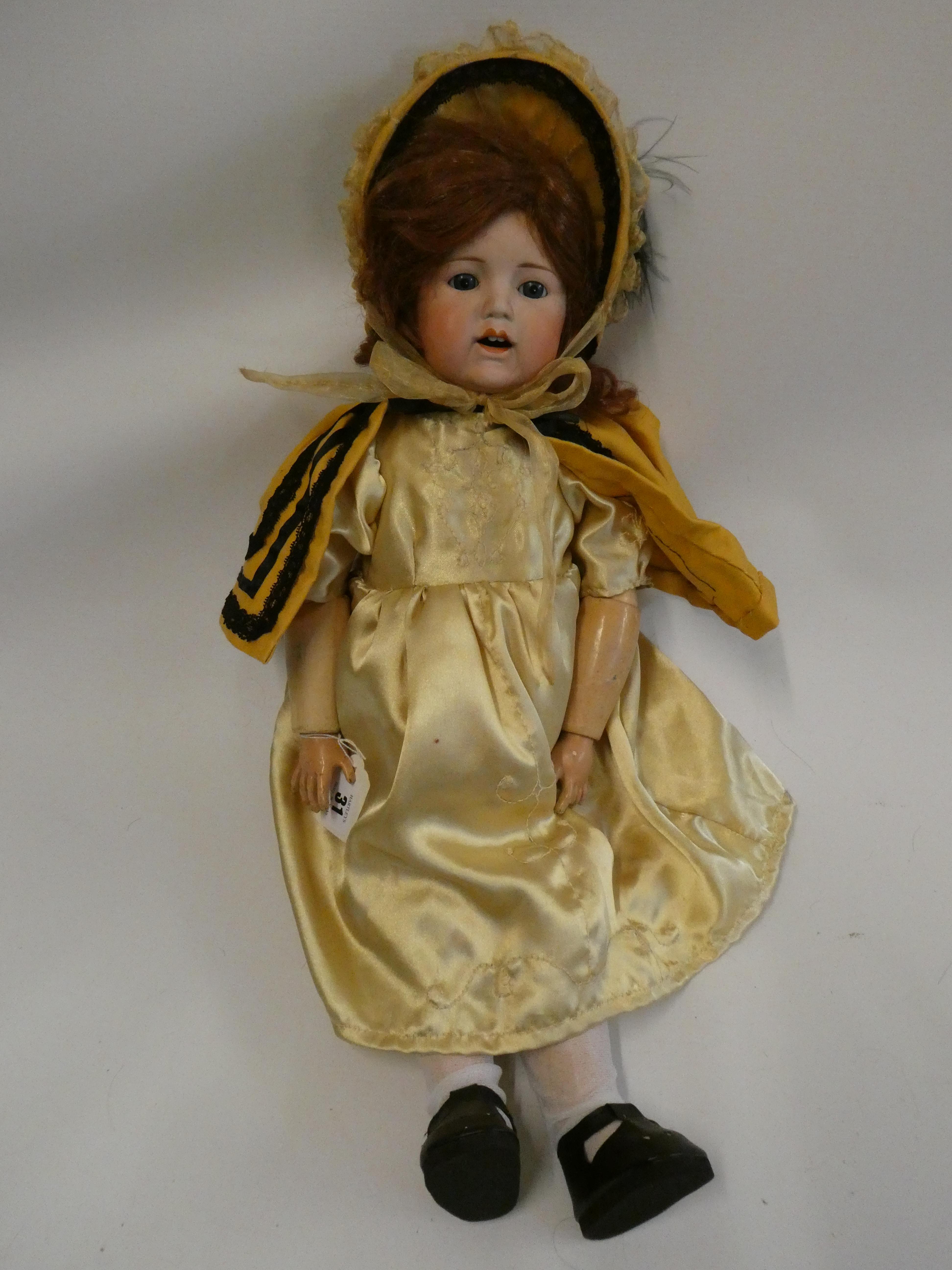A Japanese Nippon bisque socket head character doll Image