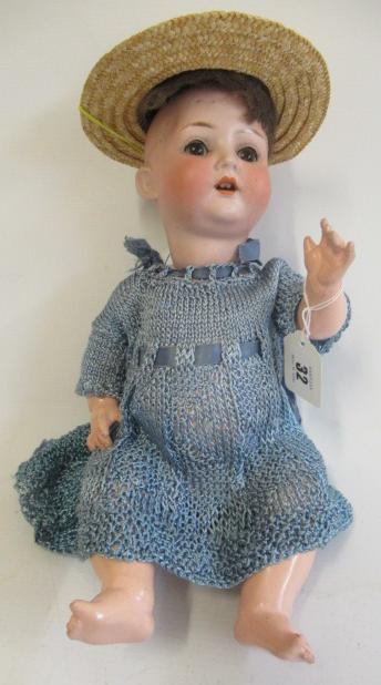 A Porzellanfabrik Mengersgereuth bisque socket head doll Image