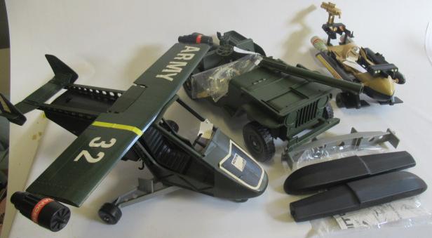 Action Man vehicles from 1980's comprising jeep with missile launcher Image