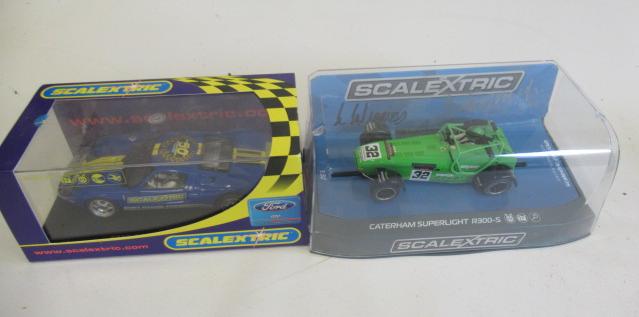 Scalextric Ford GT40 race car and Caterham Superlight R300-S Image