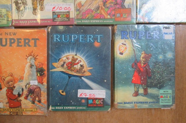 Sixteen Daily Express Rupert Annuals from 1970 Image