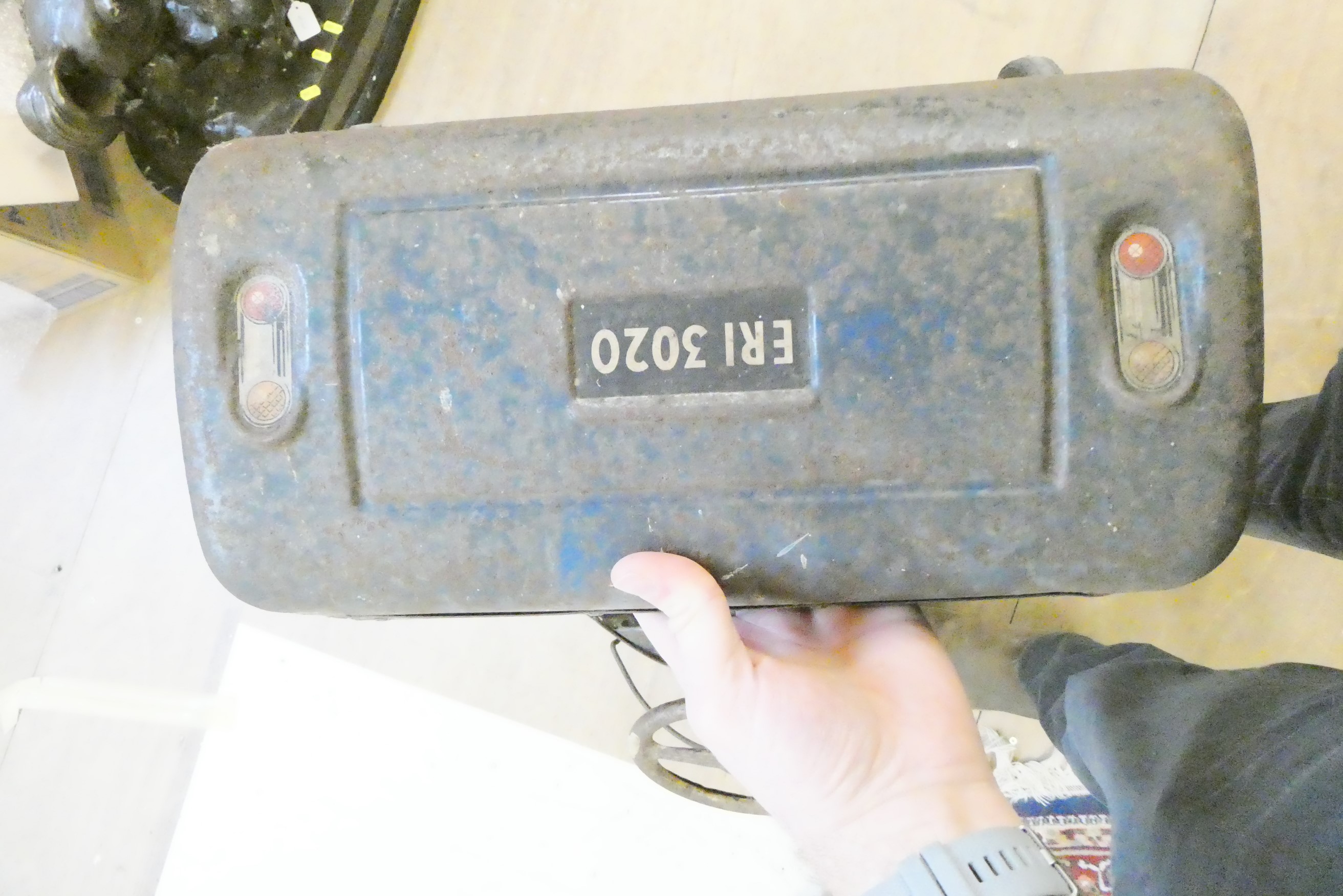 A pressed steel police patrol pedal car Image