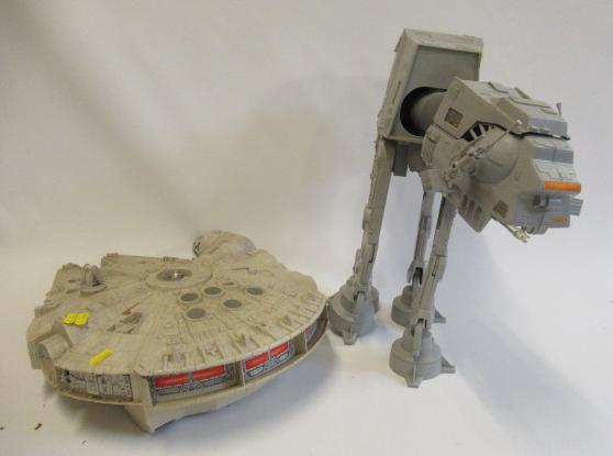 Star Wars Walker and Millenium Falcon Ship Image