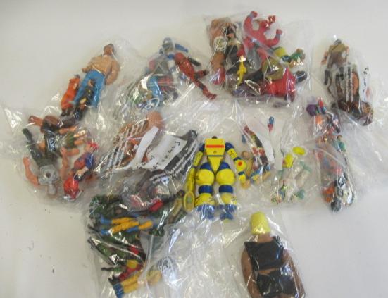 Mixed plastic action figures including The A Team Image