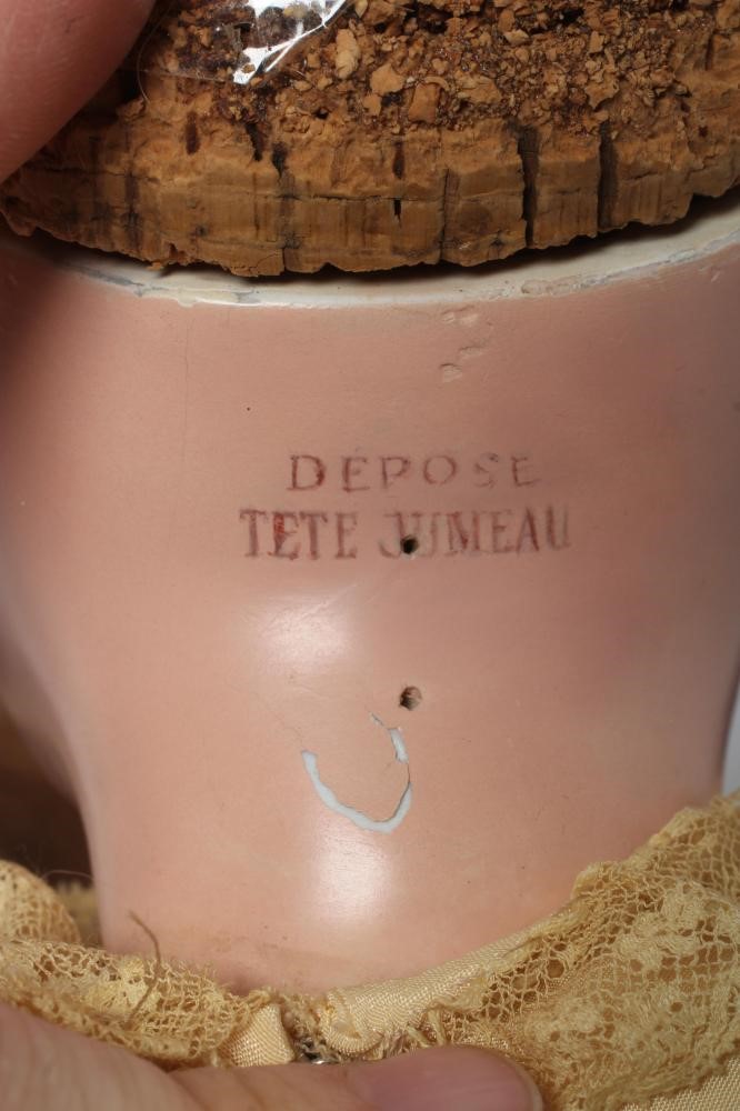 A Tete Jumeau bisque socket head doll Image