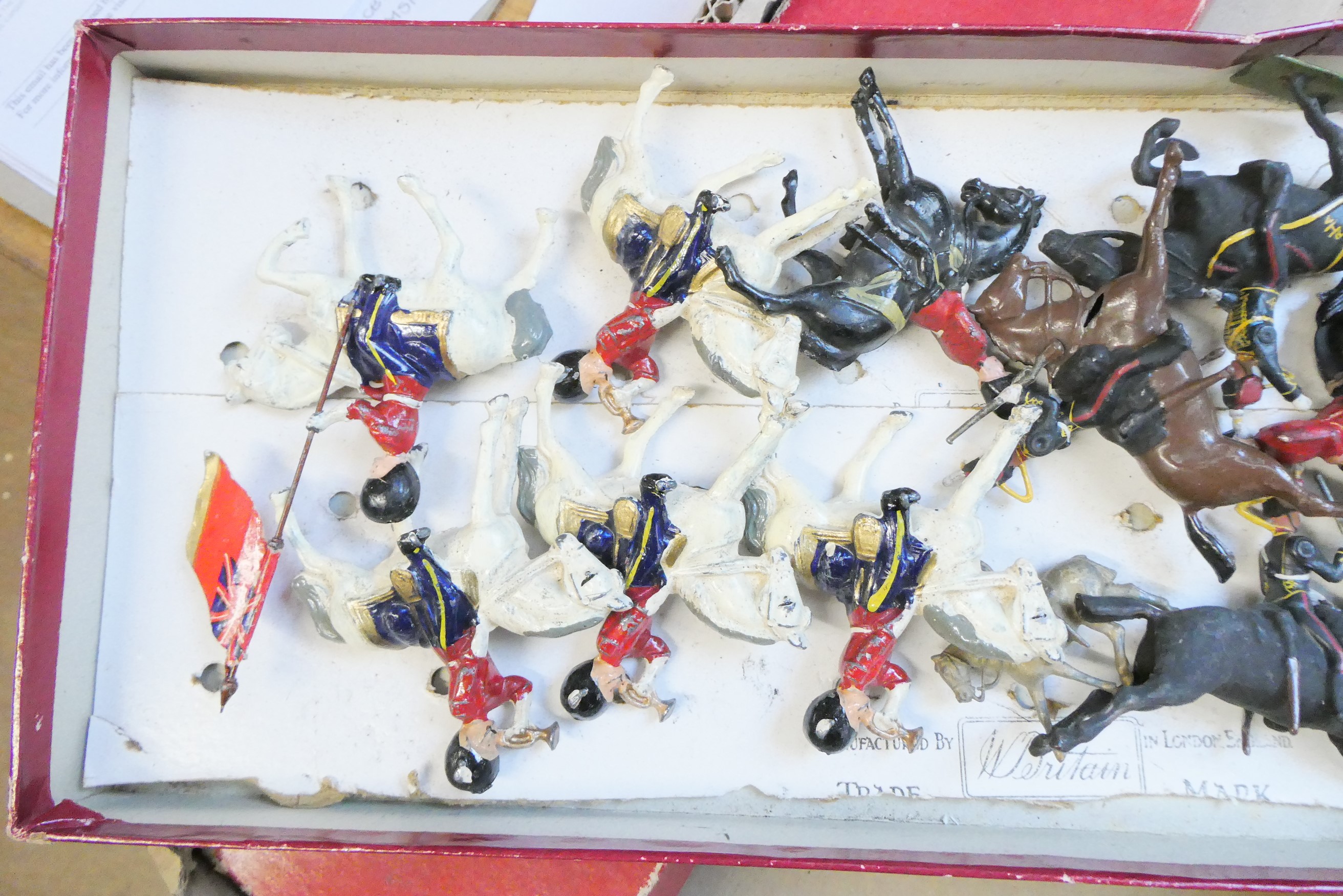 Lead military figures by Britains and others including British Guards and American Civil War Image