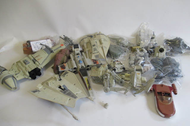 Playworn Star Wars vehicles including Walkers Image