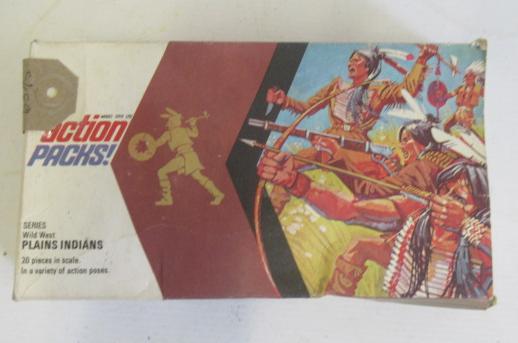 Twenty Wild West Plains Indians in action packs Image