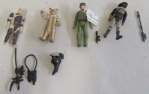 Unboxed 1980's Star Wars figures comprising Logray Ewok and accessories Image