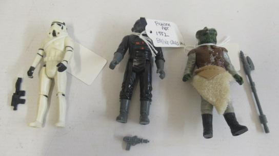 Unboxed 1980's Star Wars figures comprising Storm Trooper with weapon Image