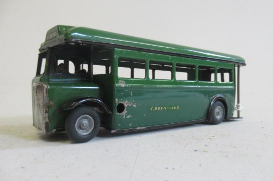 Post war Triang Minic Green Line Clockwork Bus Image