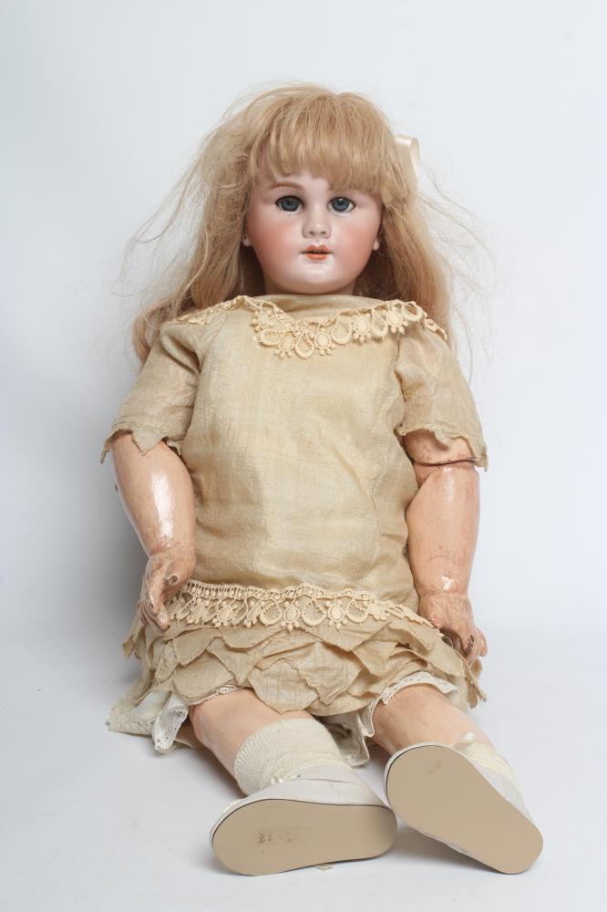 A Tete Jumeau bisque socket head doll Image