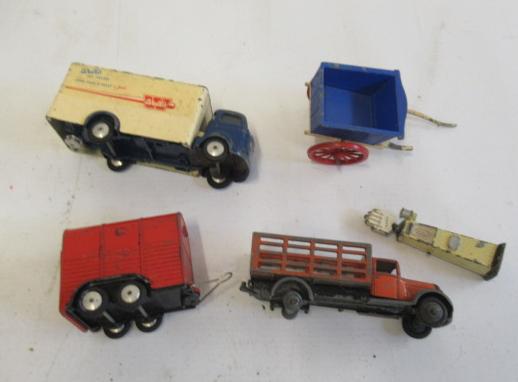 Four unboxed playworn diecast by Corgi and Dinky Image