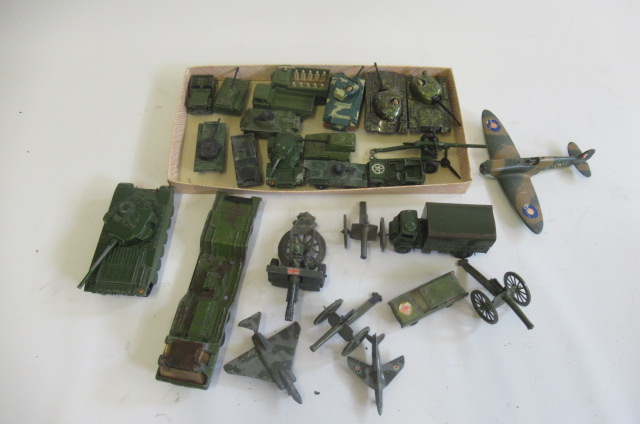 Playworn military vehicles by Dinky Image