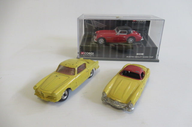 Three sports cars comprising Corgi Austin Healey Image