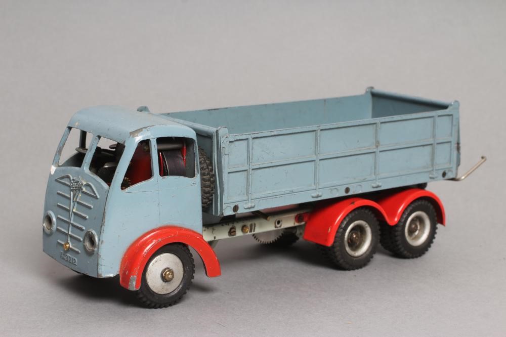 Shackleton clockwork Foden tipper lorry finished in pale blue/red Image