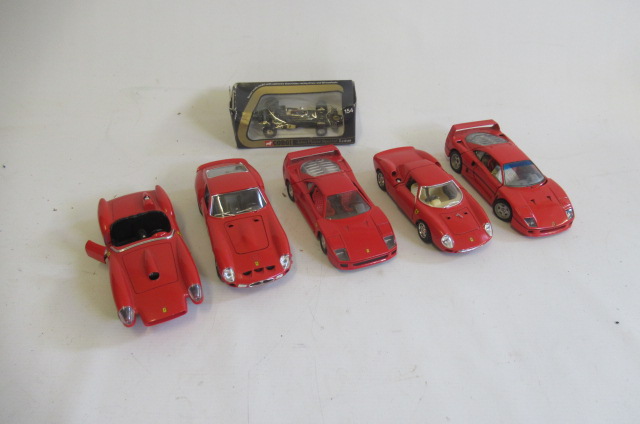 Four Burago Ferrari models including LM250 Image