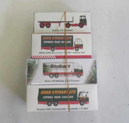 Four Eddie Stobart 1:76 scale tracks MAN L2000 Image