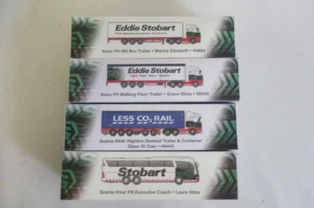 Four Eddie Stobart 1:76 scale trucks Image