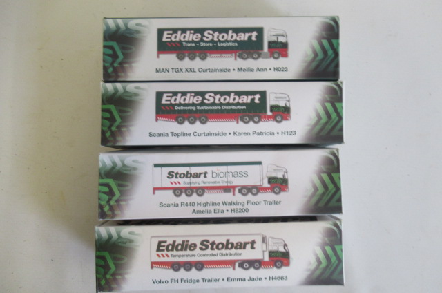 Four Eddie Stobart 1:76 scale trucks MAN TGX Image
