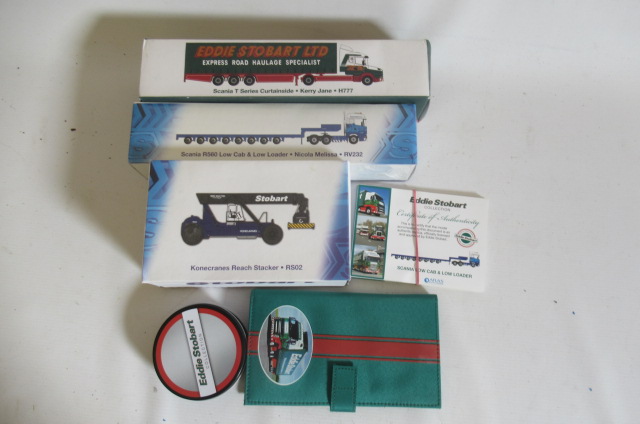 Three Eddie Stobart 1:76 scale trucks Scania T Image
