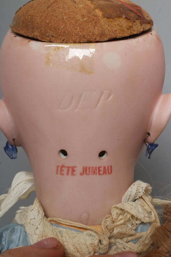A Tete Jumeau bisque socket head doll Image