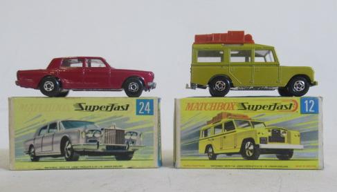 Matchbox Superfast 12 Safari Land Rover and Rolls Royce Silver Shadow Image