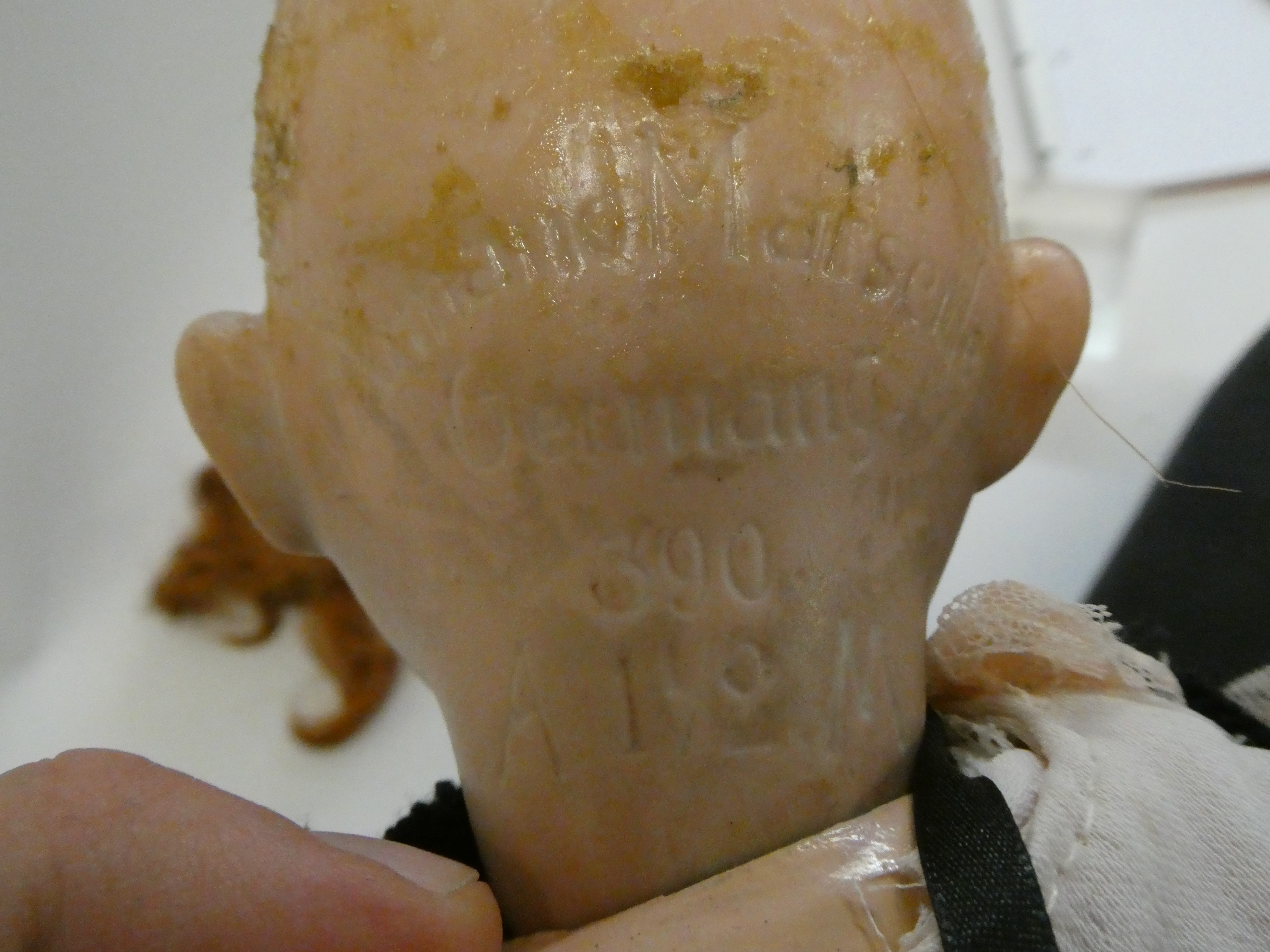 Two Armand Marseille bisque socket head dolls Image