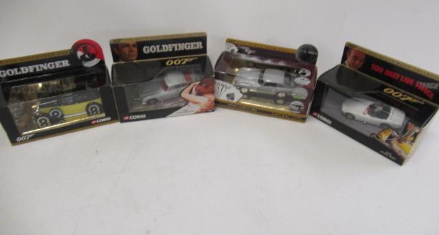 Four Corgi James Bond vehicles Aston Martin DB5 x 2 Image
