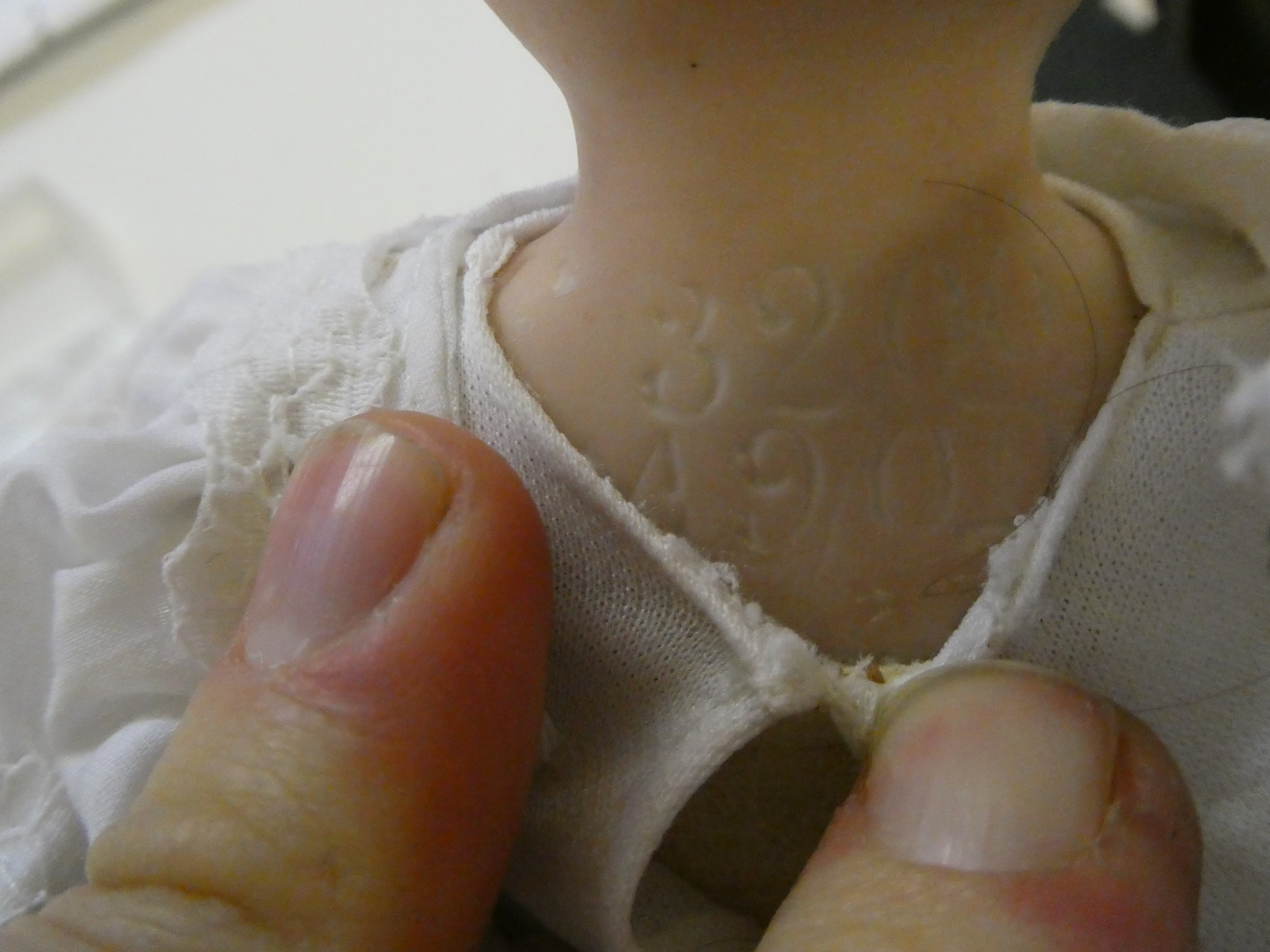 Two Armand Marseille bisque shoulder head dolls Image