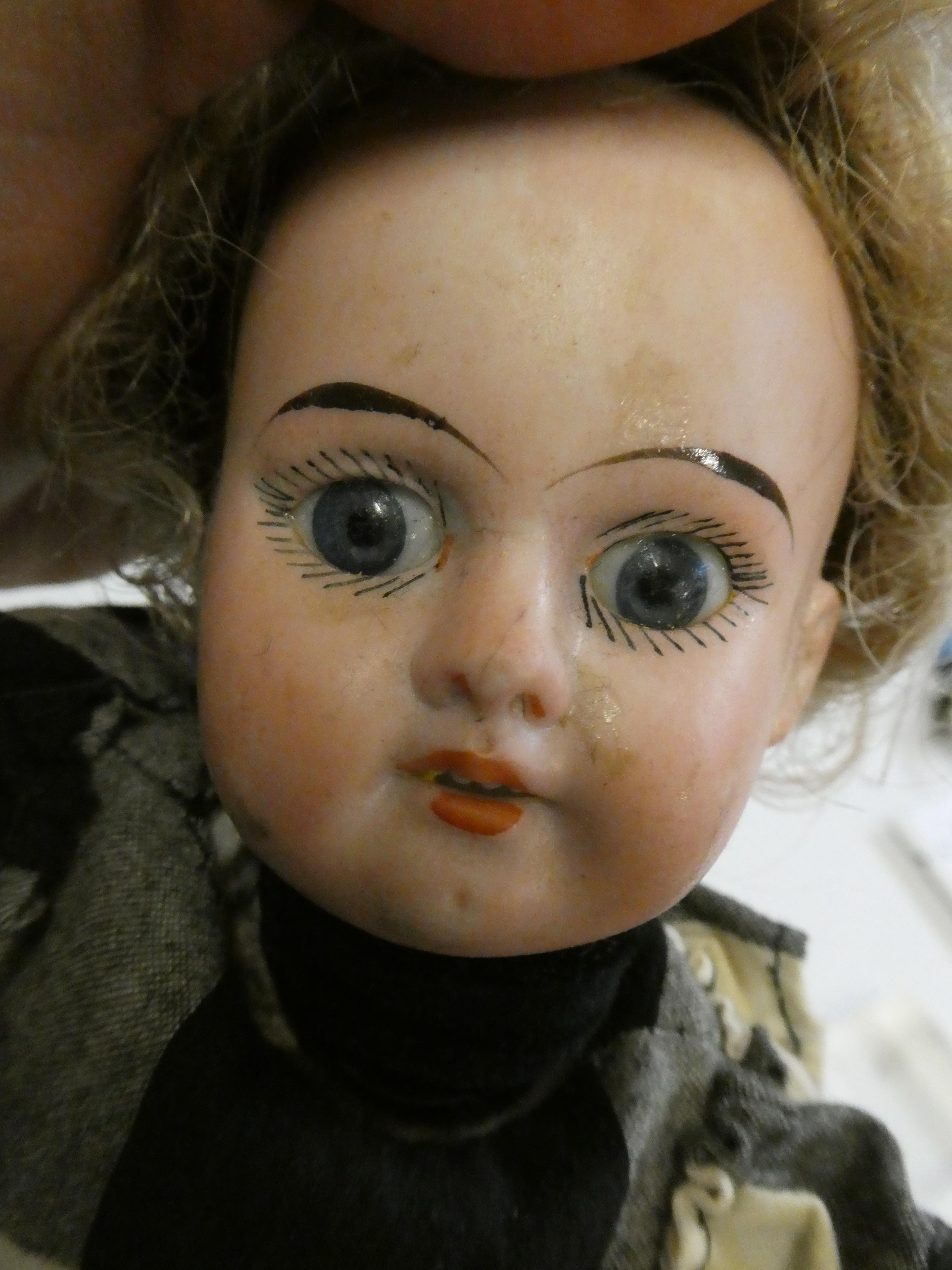 Two Armand Marseille bisque shoulder head dolls Image