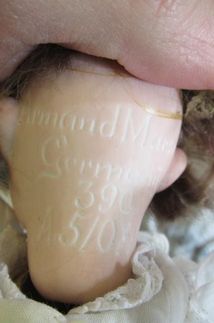 Two small bisque socket head dolls Image