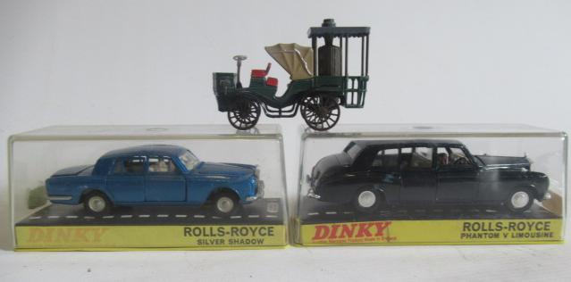 Dinky 152 Rolls Royce Phantom Limousine and 158 Rolls Royce Silver Shadow Image