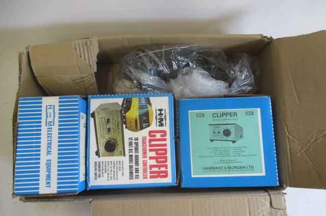 Three H&M 12v model train controllers comprising 2 x clipper and D.C. control unit Image