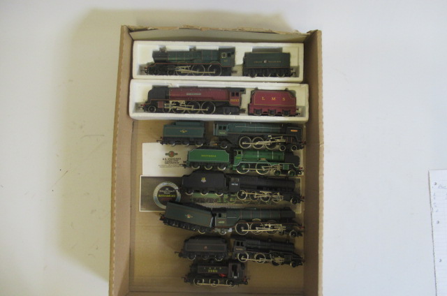 Unboxed locomotives by Hornby and others including Duchess of Sutherland and B.R. 8F Image