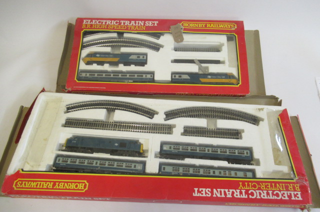 Two Hornby train sets comprising Intercity 125 and Intercity with Class 37 Diesel Image