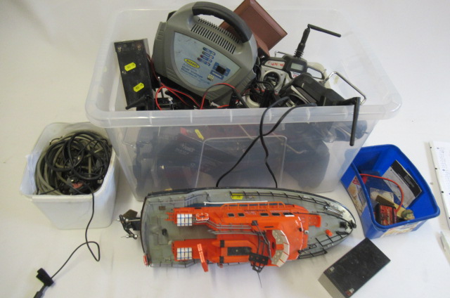 Radio control equipment and 12v dry-cell batteries and charger Image