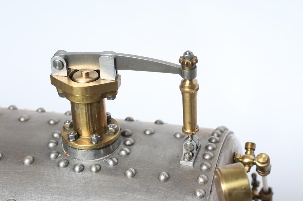 A large locomotive boilered under type compound steam engine made by Frank Baines circa 1945. All Image