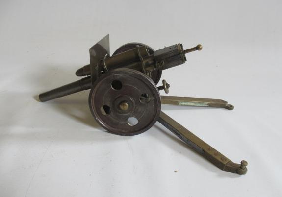 A model WWI Field Artillery Gun of brass and steel construction Image