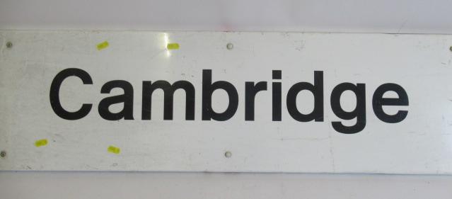A 1970's British Railways station sign for Cambridge Image