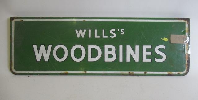 An enamelled Wills Woodbines advertising sign Image
