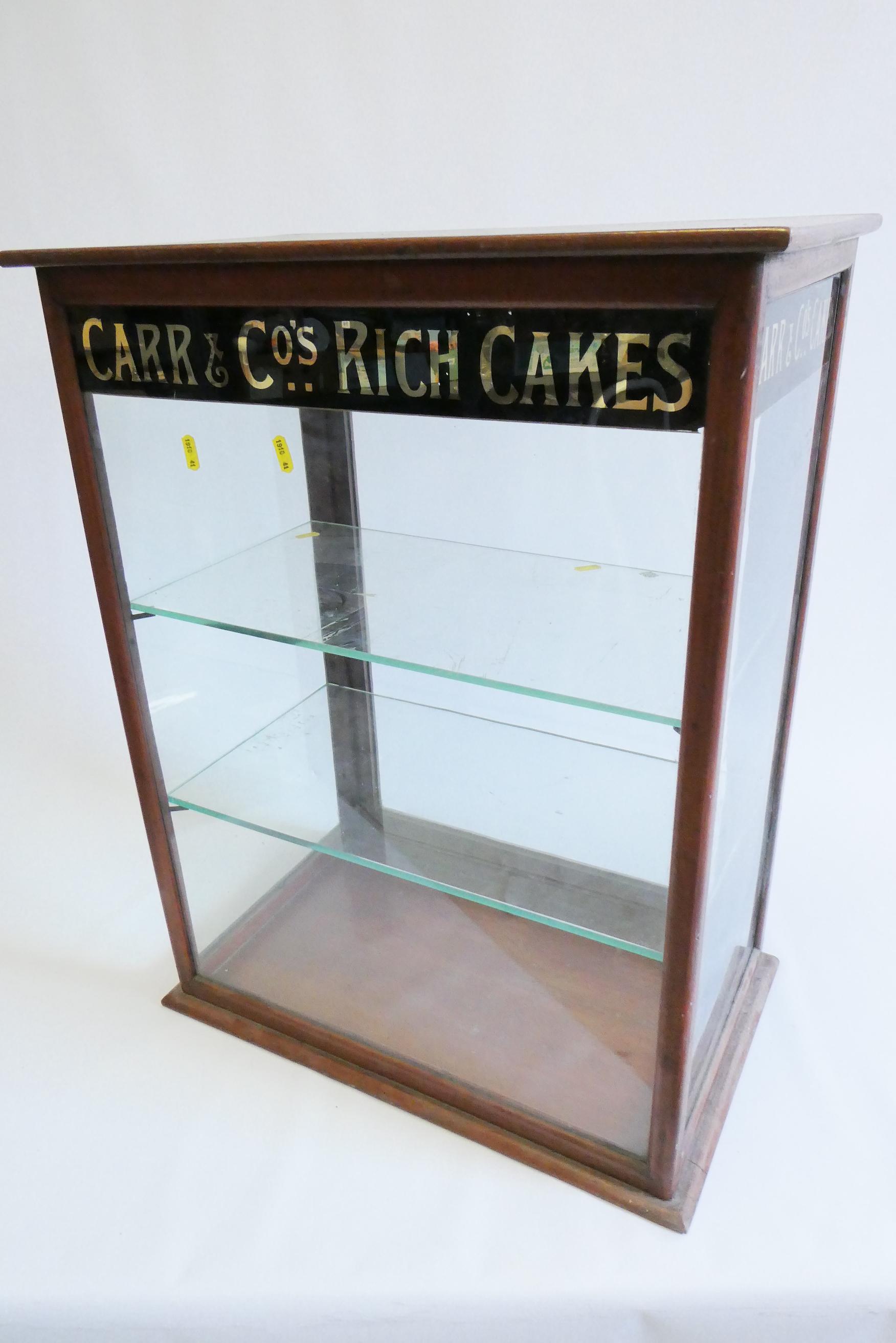 A Carrs & Co Rich Cakes shop display cabinet Image