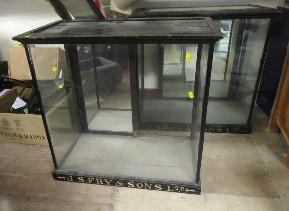 A pair of J S Fry & Sons Ltd shop display cabinets Image