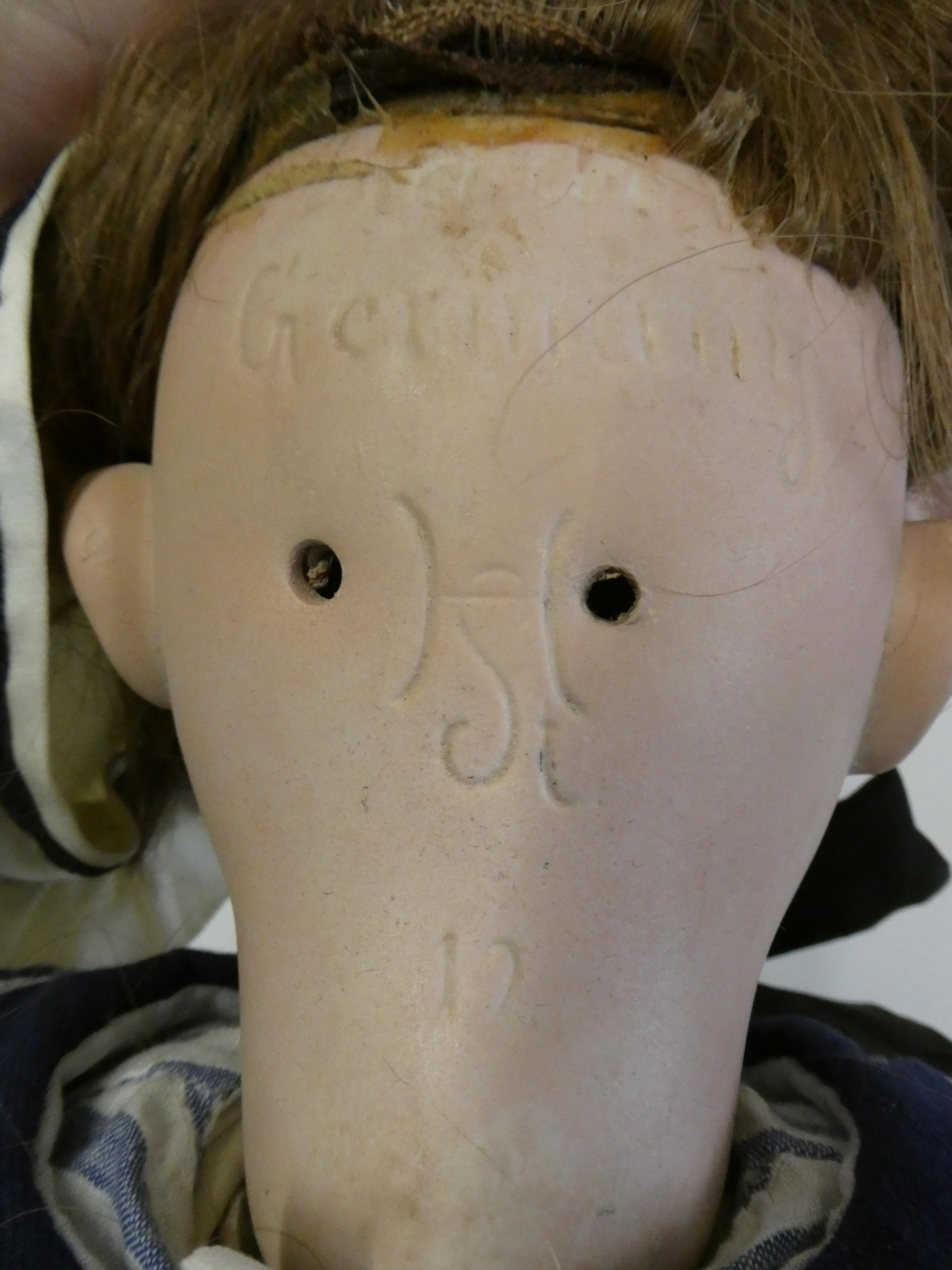 Two bisque socket head dolls Image