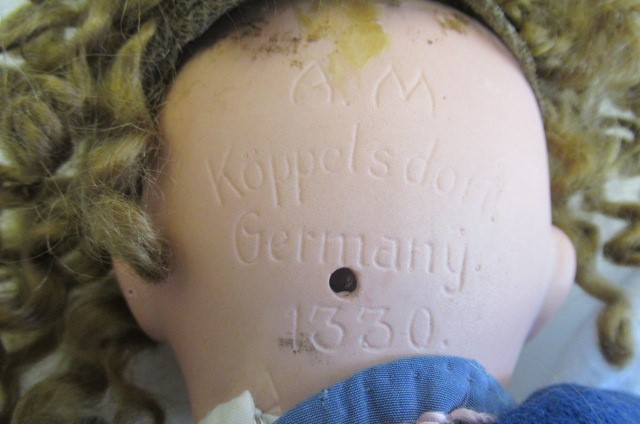 Two Armand Marseille bisque socket head character dolls Image