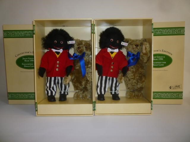 A Steiff Dolly Land Jolly Golly and Bear 1996 with certificate Image