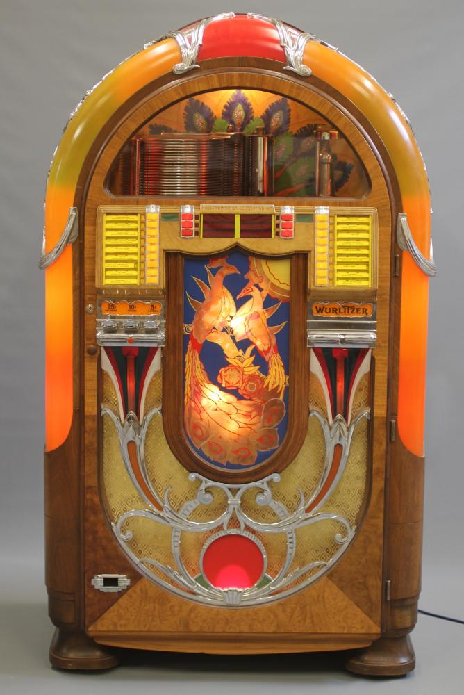 A very rare Wurlitzer "Peacock" type 850 juke box Image