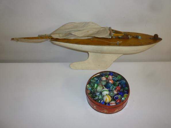 Approximately 140 old glass marbles Image