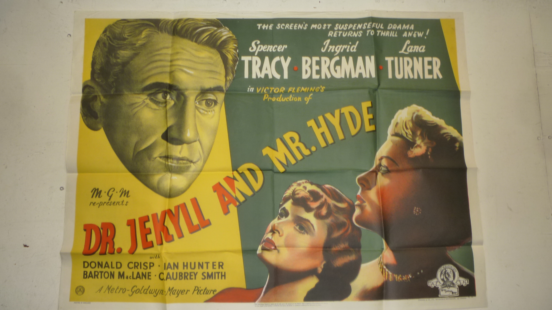 Two colour printed cinema posters starring Ingrid Bergman comprising "For Whom the Bell Tolls" with Image